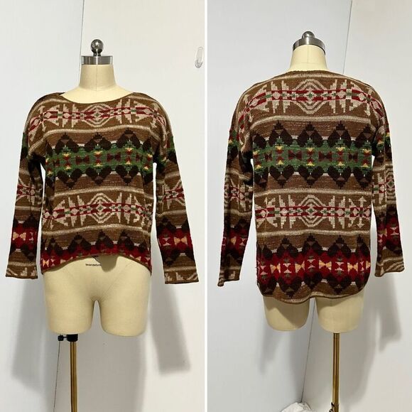 Denim & Supply Aztec Navajo Pattern Sweater XS Southwestern Cowgirl Cabincore - Picture 1 of 11